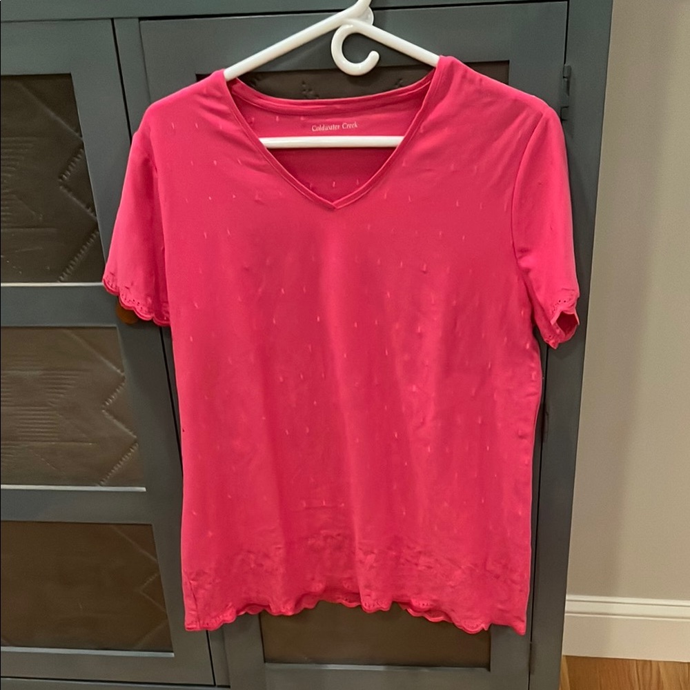 Coldwater Creek Orange Fitted Short Sleeve Tee